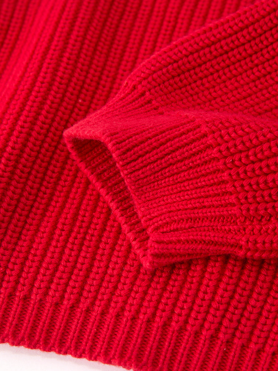 Mom and Me Winter Christmas Red "merry" Pullover Sweater