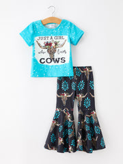 Western Girls Outfit Set Bell Bottoms - Multiple Styles Available
