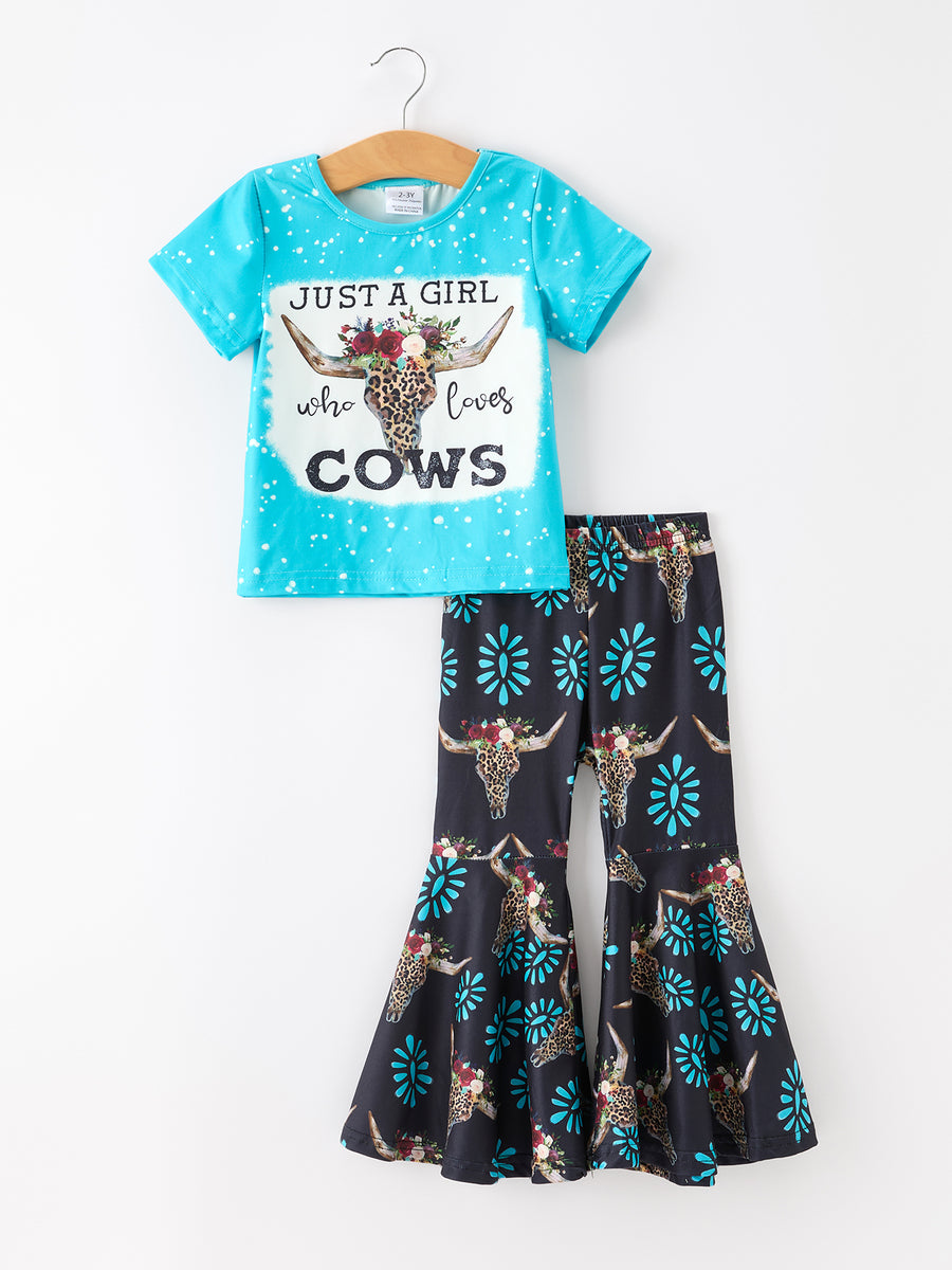 Western Girls Outfit Set Bell Bottoms - Multiple Styles Available
