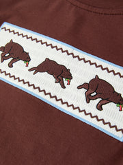 Bear Smocked Boy Pant Set