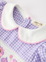 Thanksgiving Turkey Smocked Plaid Bow Girls Dress
