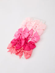 Pink Bow Hair Clip Set