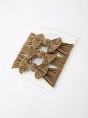 Baby Girl Bow Headband Same Color 3 Piece Set
