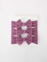 Baby Girl Bow Headband Same Color 3 Piece Set