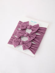 Baby Girl Bow Headband Same Color 3 Piece Set