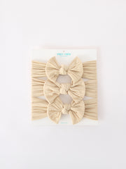 Baby Girl Bow Headband Same Color 3 Piece Set