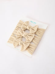 Baby Girl Bow Headband Same Color 3 Piece Set