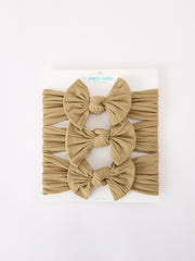 Baby Girl Bow Headband Same Color 3 Piece Set