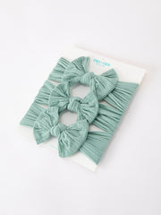 Baby Girl Bow Headband Same Color 3 Piece Set