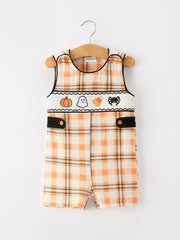 Halloween Plaid Boys JonJon Romper