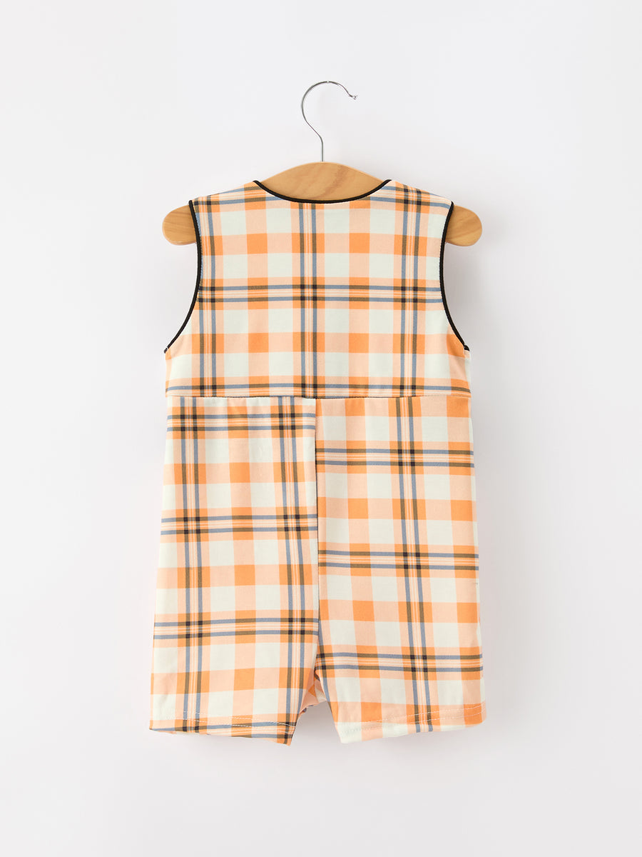 Halloween Plaid Boys JonJon Romper