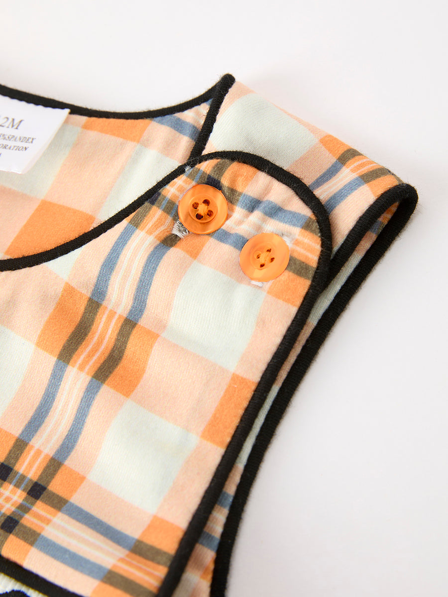 Halloween Plaid Boys JonJon Romper