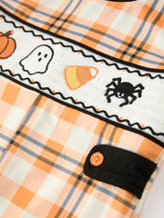 Halloween Plaid Boys JonJon Romper
