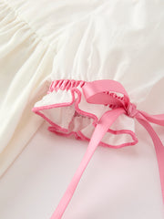Pink Cross Bishop Christening Girls Dress
