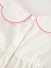 Pink Cross Bishop Christening Girls Dress