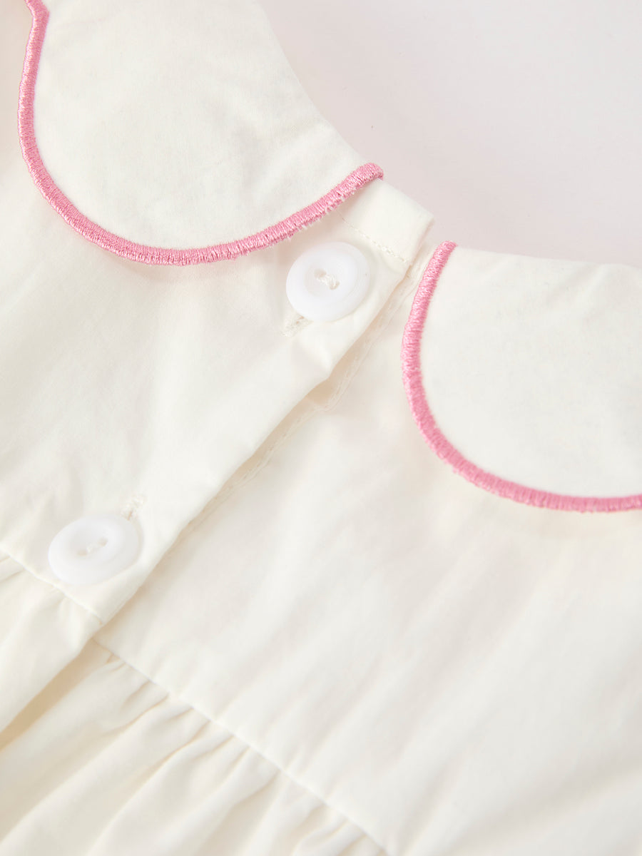 Church Christ Pink Cross Bishop Christening Girls Bloomer Set
