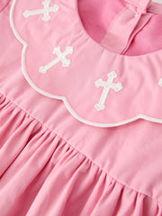 Church Christ White Cross Bishop Christening Girls Dress