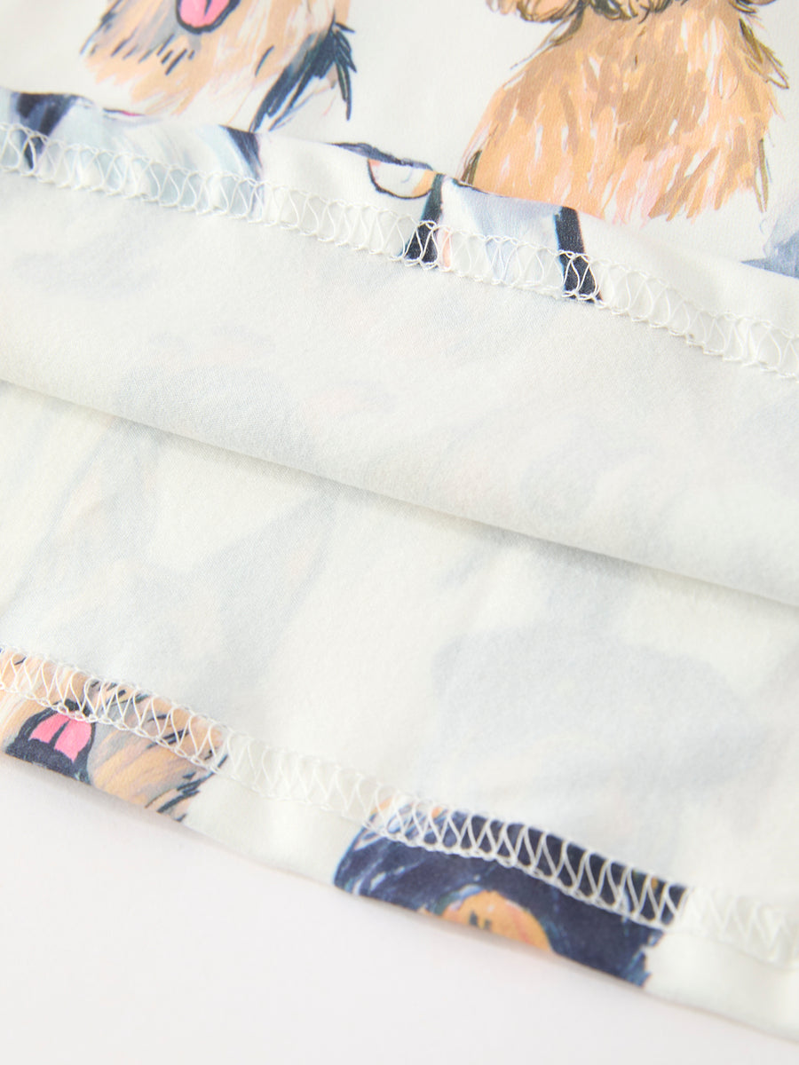 Watercolor Dog Breed Twirl Girls Dress