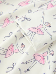 Fall Ballet Bow Girls Long Sleeve Twirl Dress