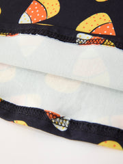 Halloween Candy Corn Girls Long Sleeve Twirl Dress