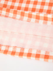 Fall Pumpkin Embroidered Puff Sleeve Girls Dress