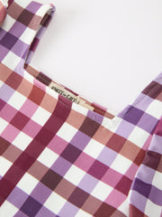 Fall Purple Plaid Twirl Girls Dress