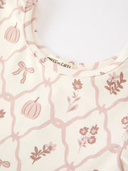 Fall Pumpkin Bow Girls Twirl Dress