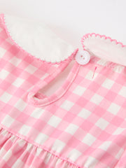 Halloween Ghost Embroidered Girls Dress Peter Pan Collar Bow