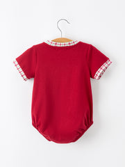 Fall Pumpkin Embroidery Baby Boy Romper