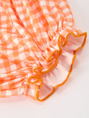 Girls Halloween Dog Pumpkin Black Bloomers Set