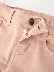 Girls Solid Cargo Leggings Side Bow Pocket Wide Leg Pants