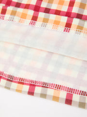 Thanksgiving Turkey Pumpkin Maple Leaf Smocked Plaid Dress