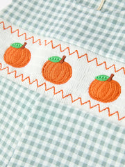 Halloween Thanksgiving Pumpkin Embroidered Baby Boy JonJon