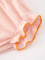 Halloween Pumpkin Embroidered Girls Bloomer Set