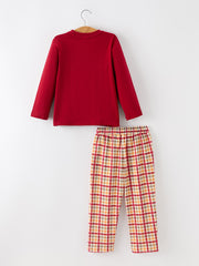 Boy Thanksgiving Pumpkin Turkey Maple Leaf Outfit Set