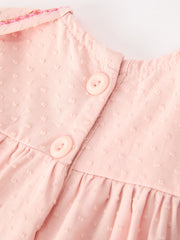 Fall Baby Girl Pink Peter Pan Collar Embroidered Bloomer Set