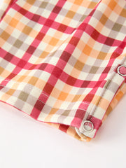 Boy Thanksgiving Pumpkin Turkey Maple Leaf Plaid Jonjon