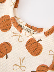 Girls Thanksgiving Pumpkin Bow Dress