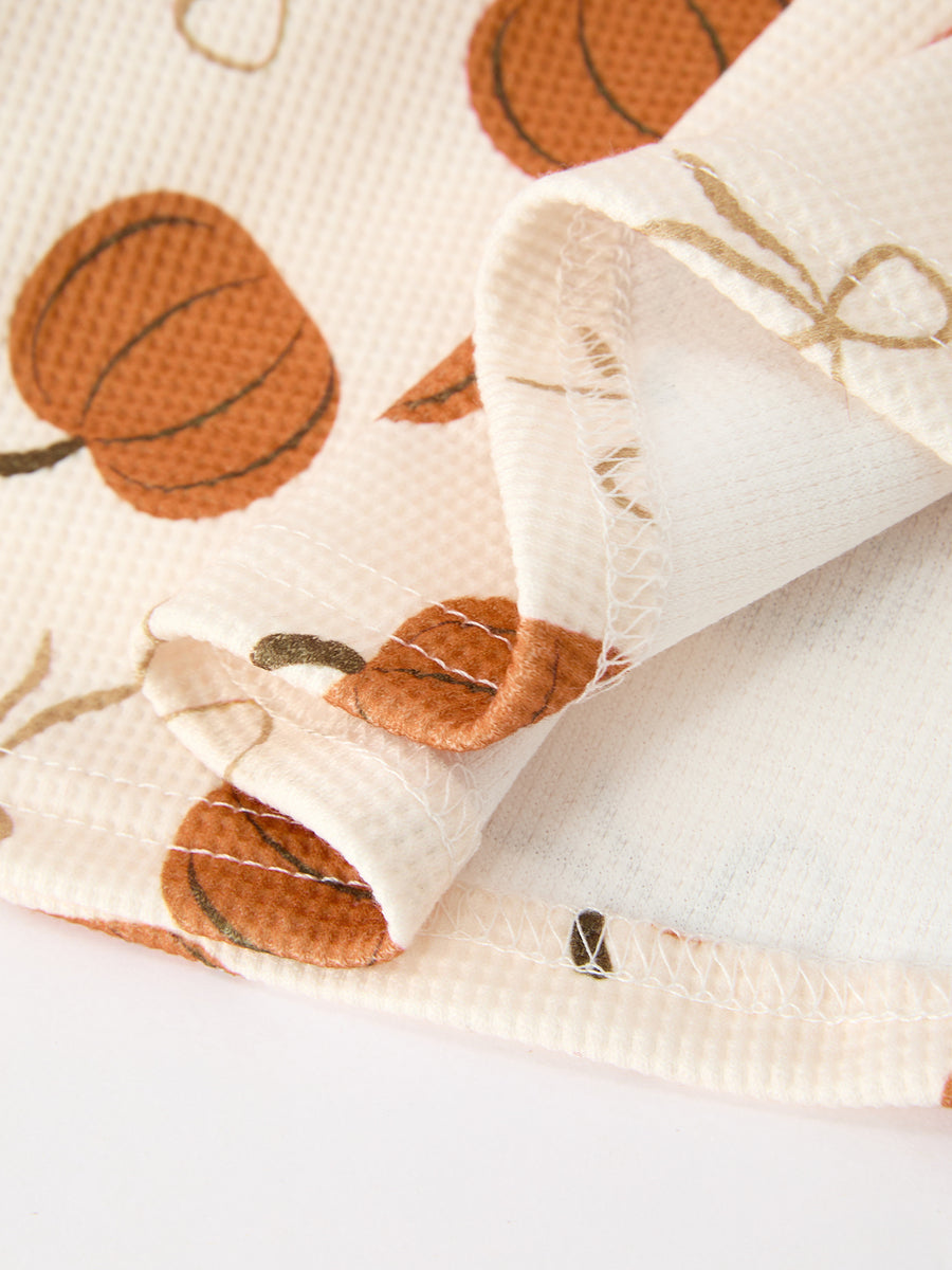 Girls Thanksgiving Pumpkin Bow Dress