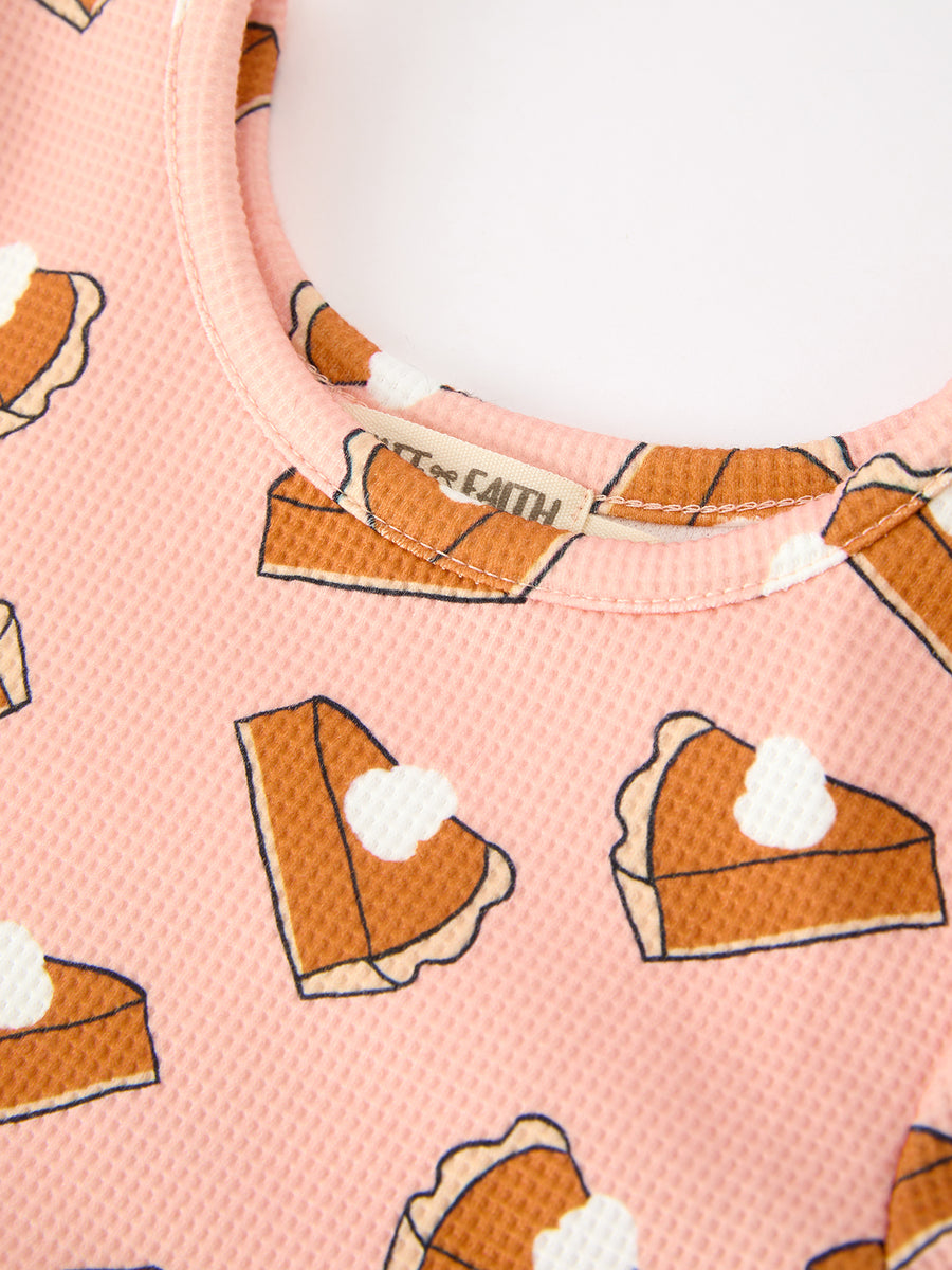 Girls Thanksgiving Pumpkin Pie Dress Fall Twirl Dress
