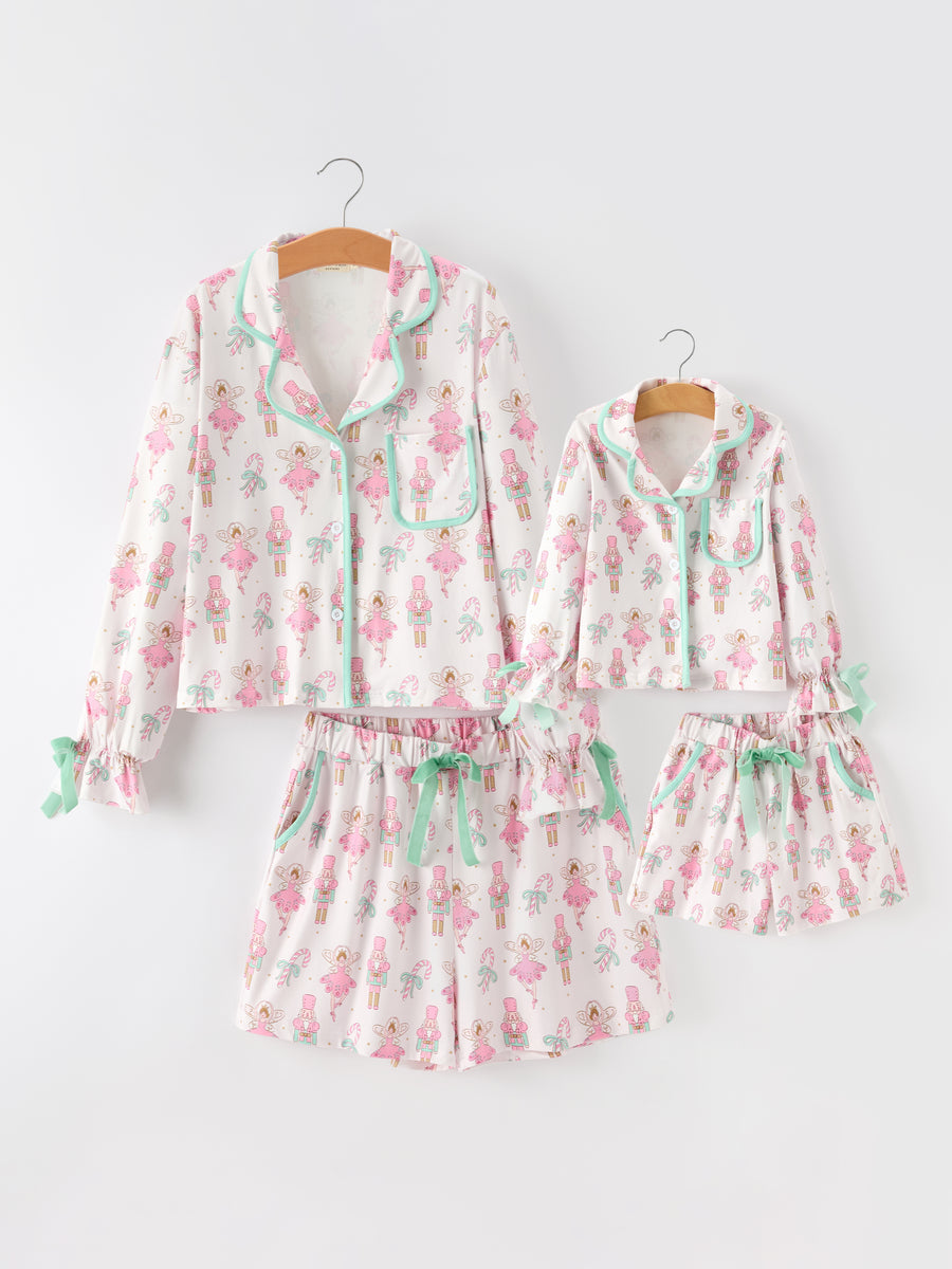 Christmas Mommy and Me Holiday Print Pajama Set