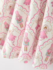 Christmas Girls Winter Theme Twirl Long-sleeved Dress