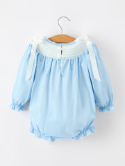 Christmas Nativity Smocked Baby Bubble Romper