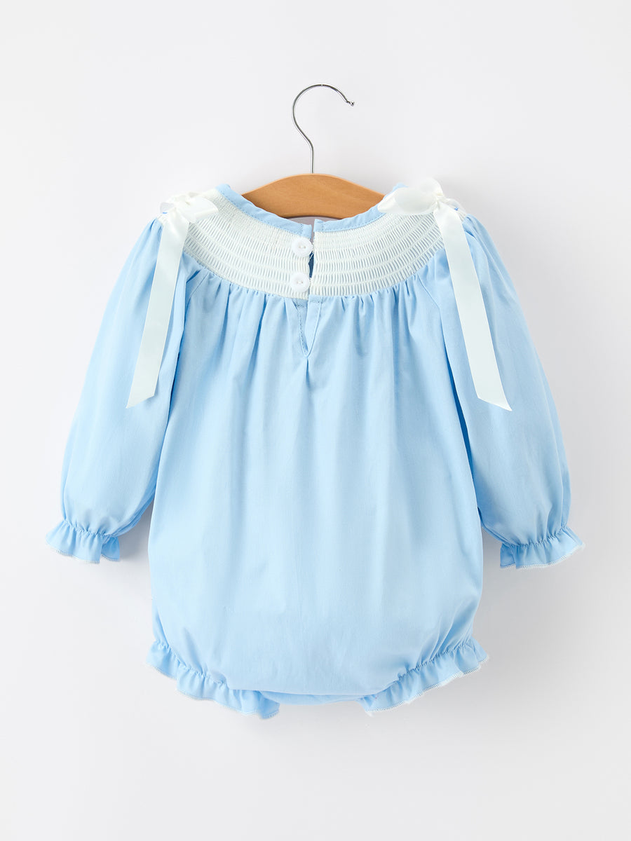 Christmas Nativity Smocked Baby Bubble Romper