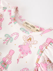 Fall Floral Ruffle Bow Baby Girl Bubble Romper
