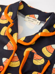 Halloween Candy Corn Mommy and Me Pajama Set Matching Lounge Set