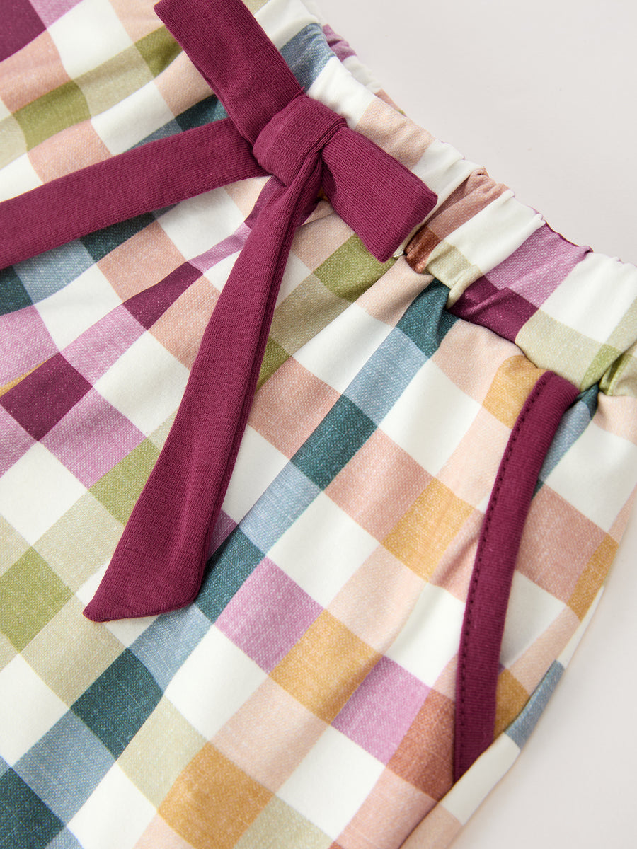 Mommy and Me Fall Plaid  Pajama Set