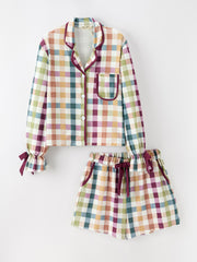 Mommy and Me Fall Plaid  Pajama Set