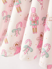 Girls' Playful Long Sleeve Twirl Dress
