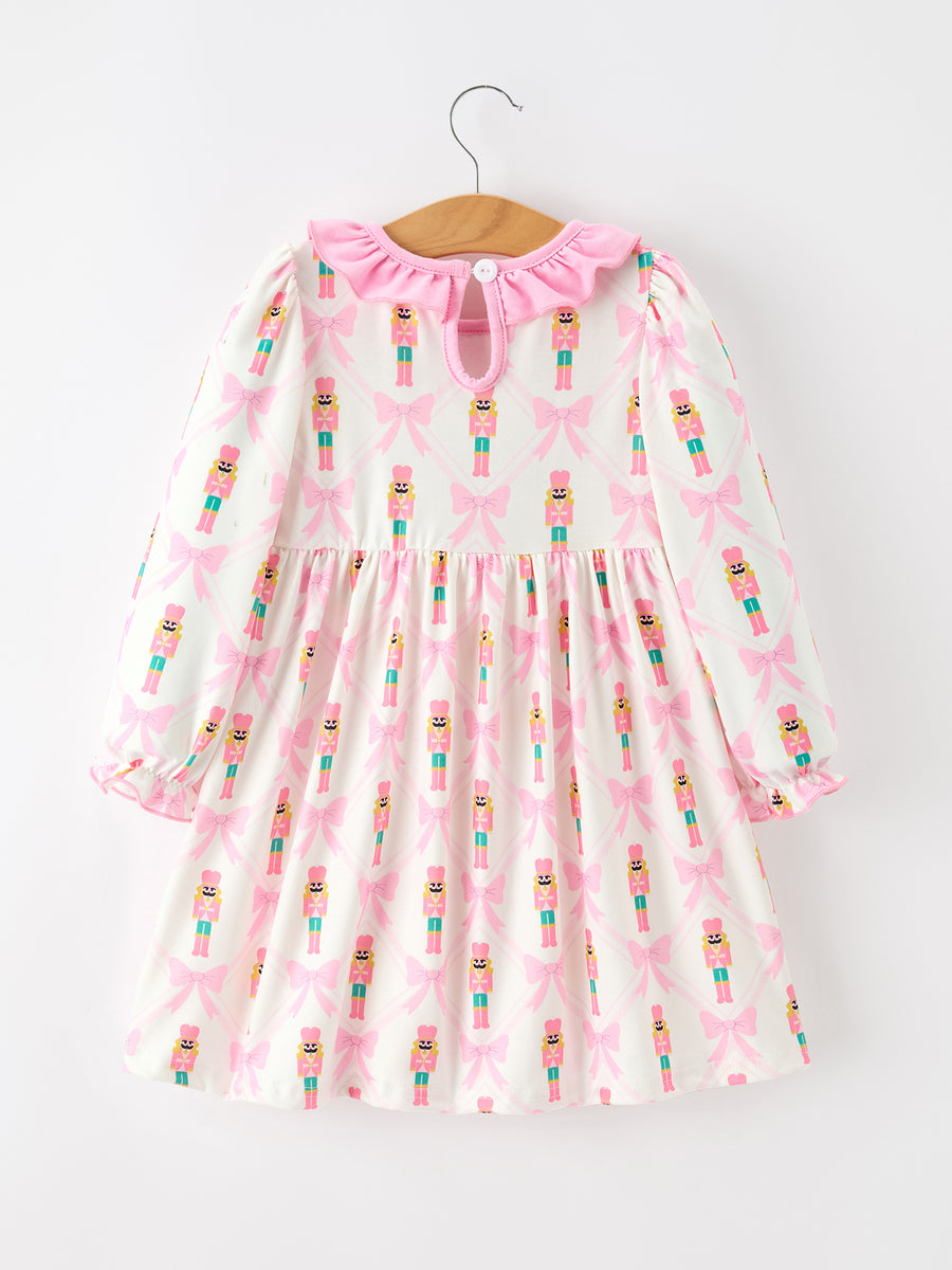 Girls Christmas Smocked Embroidery Dress
